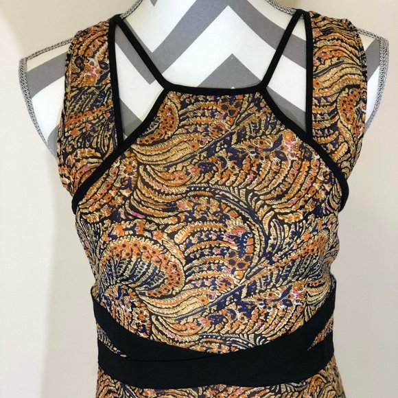 THML Printed Cut-Out Criss-Cross Maxi Dress - Picture 3 of 8